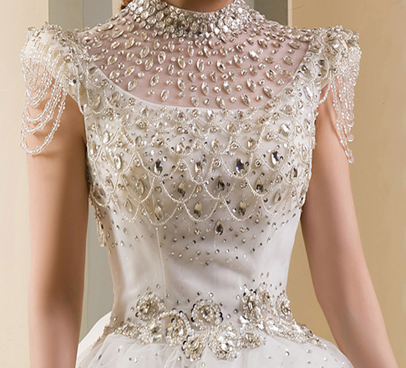 diamond wedding dress
