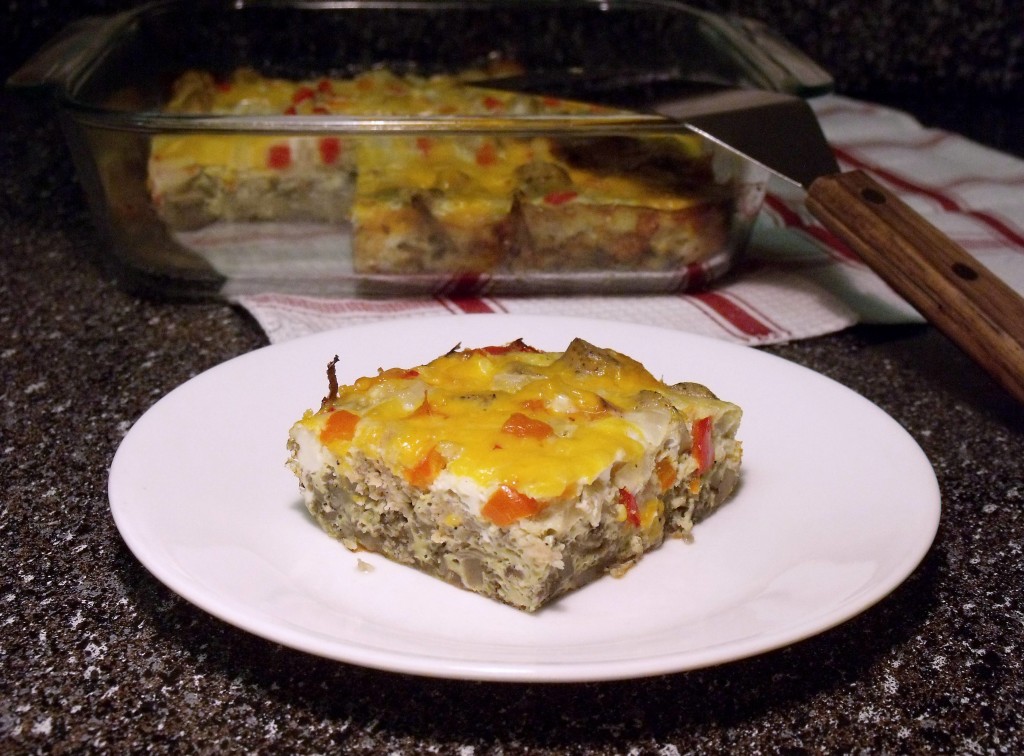 Vegetable With Chicken Sausage Egg Bake